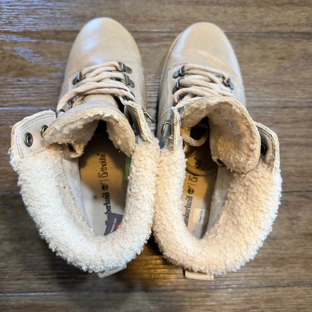 Timberland Cerrvinia Valley Waterproof Boots Taupe Full Grain Leather Womens 8.5